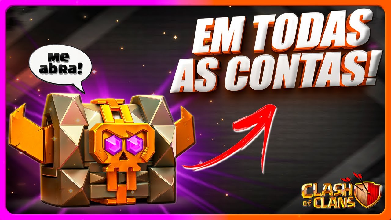 ABRINDO BAÚS EM TODAS AS MINHAS CONTAS NO CLASH OF CLANS!