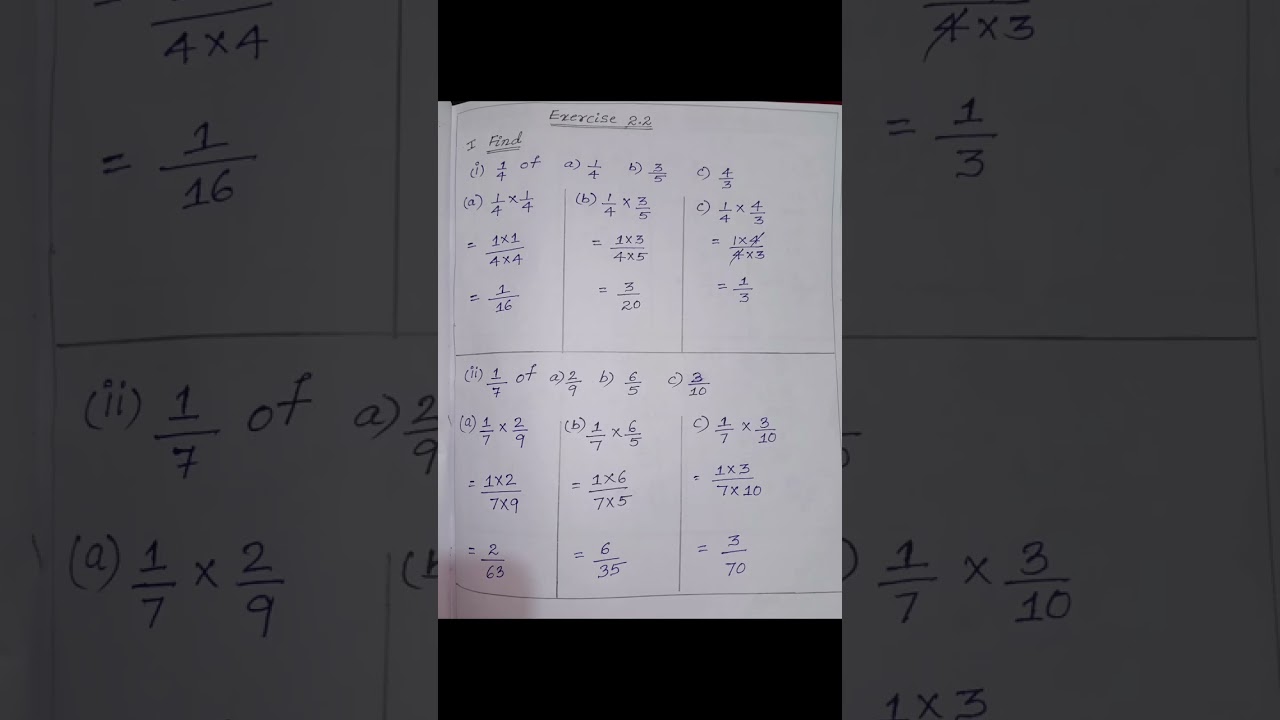 Chapter -2#Fractions and decimals #multiplication of fraction by fractions #class 7#maths #education