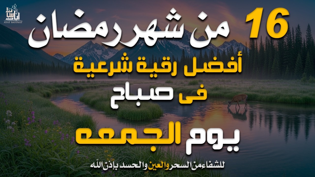 رقية الصباح فى شهررمضان المبارك  لتحصين الأولاد والشفاء بإذن الله من السحر والعين والحسد
