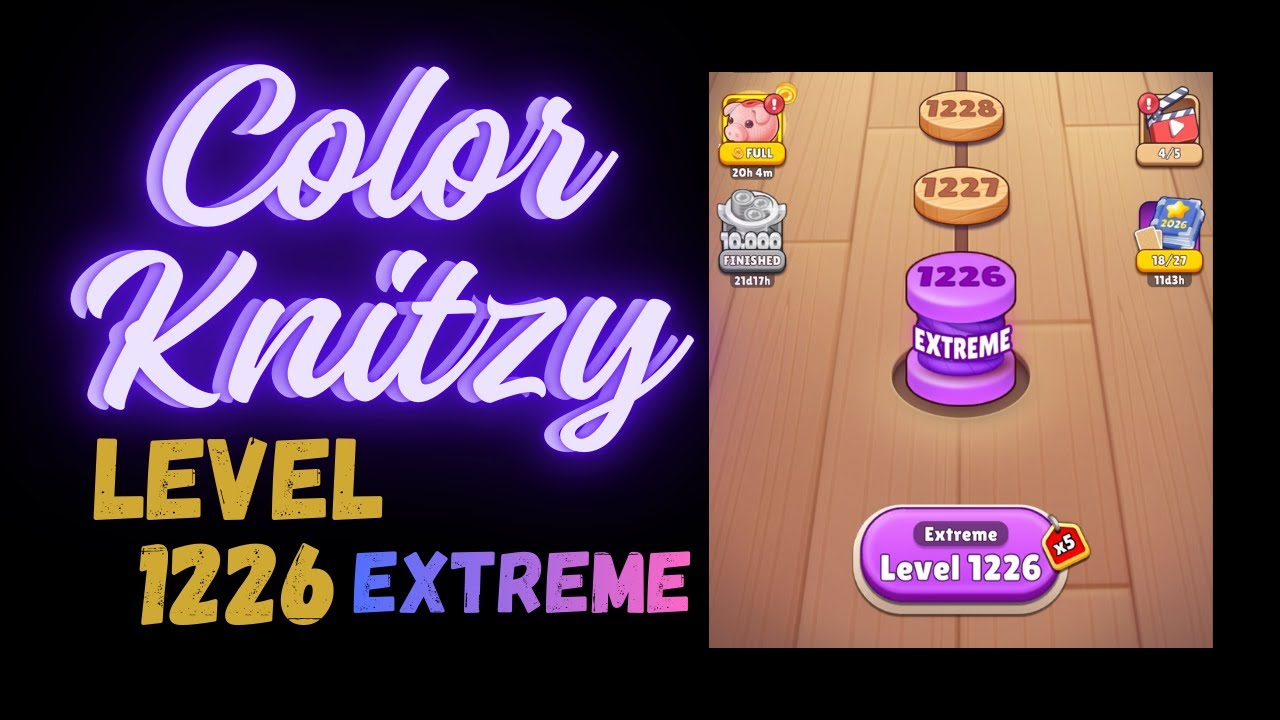 Color Knitzy level 1226 EXTREME. Walkthrough Gameplay