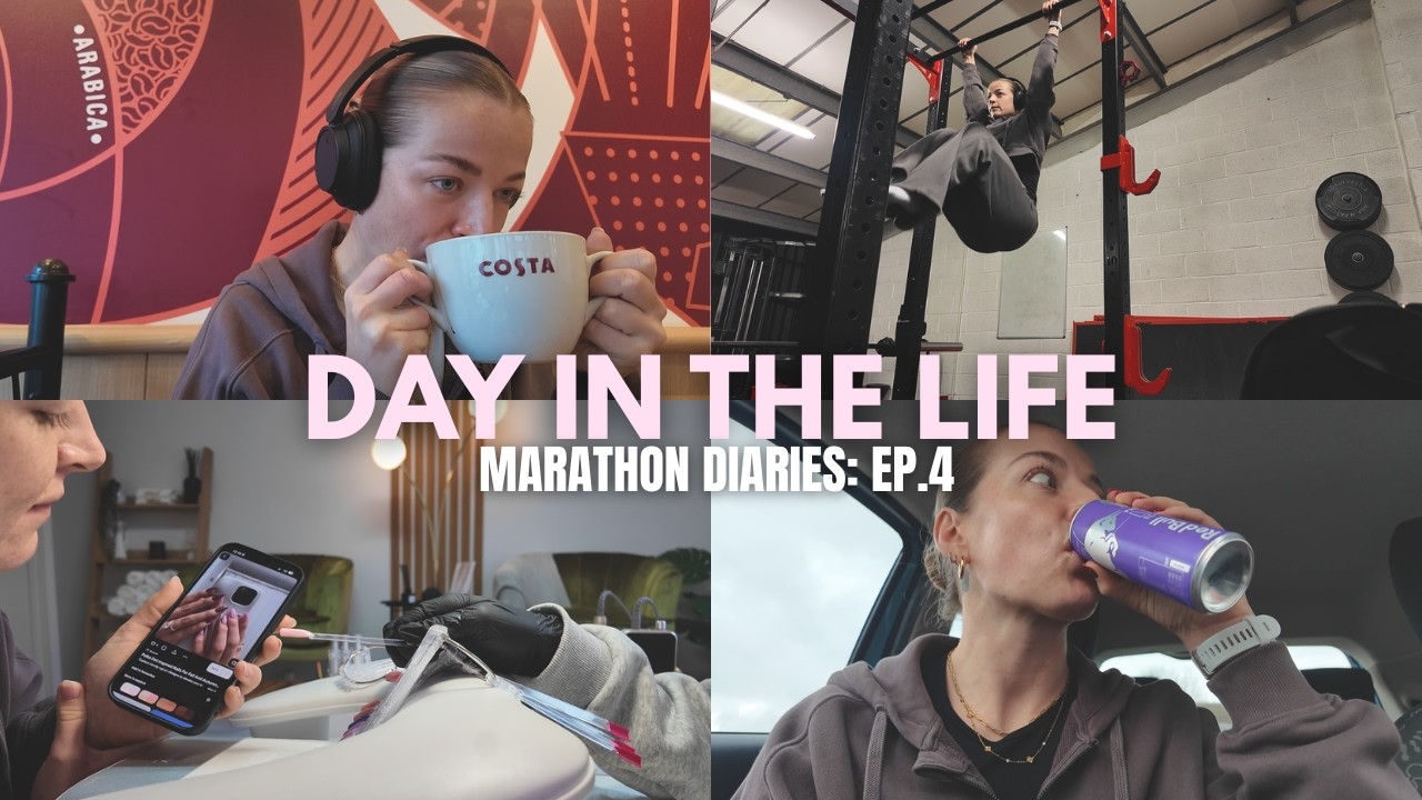 DAY IN THE LIFE | MARATHON DIARIES: EP.4, Daily Vlog, What I Eat In A Day, Training, Work & Nails