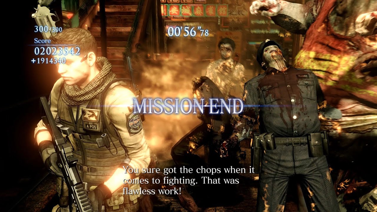 Resident Evil 6 (Biohazard 6) - The Mercenaries - No Mercy - Urban Chaos - Piers 300 combo