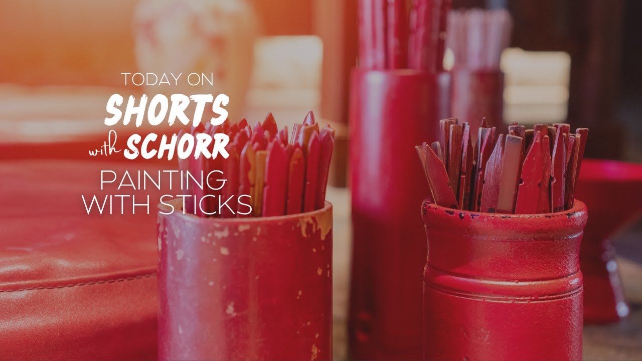 Painting with Sticks! | Shorts with Schorr 🌿✨