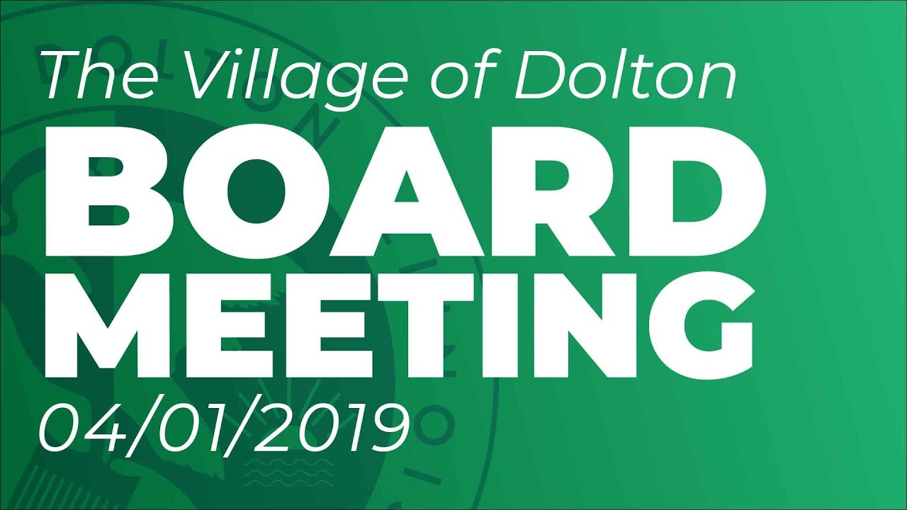 Dolton Board Meeting 4/1/19