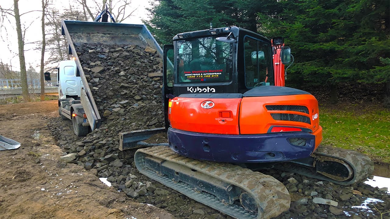 Příjezdová cesta - odvodnění & broušenka👷⛏️🚜
