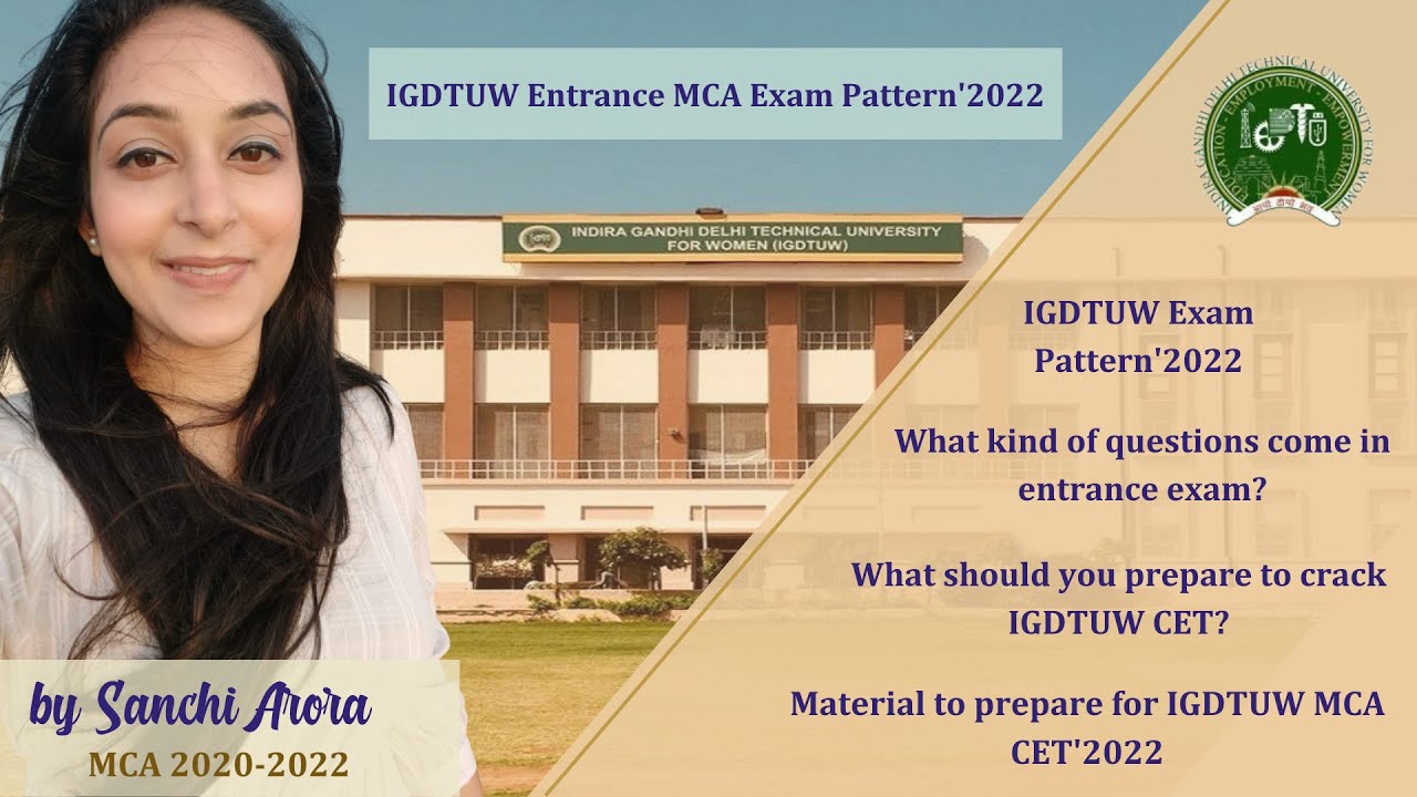 IGDTUW Entrance Exam Pattern'2022 | IGDTUW CET | IGDTUW MCA CET Questions | Previous Year Questions