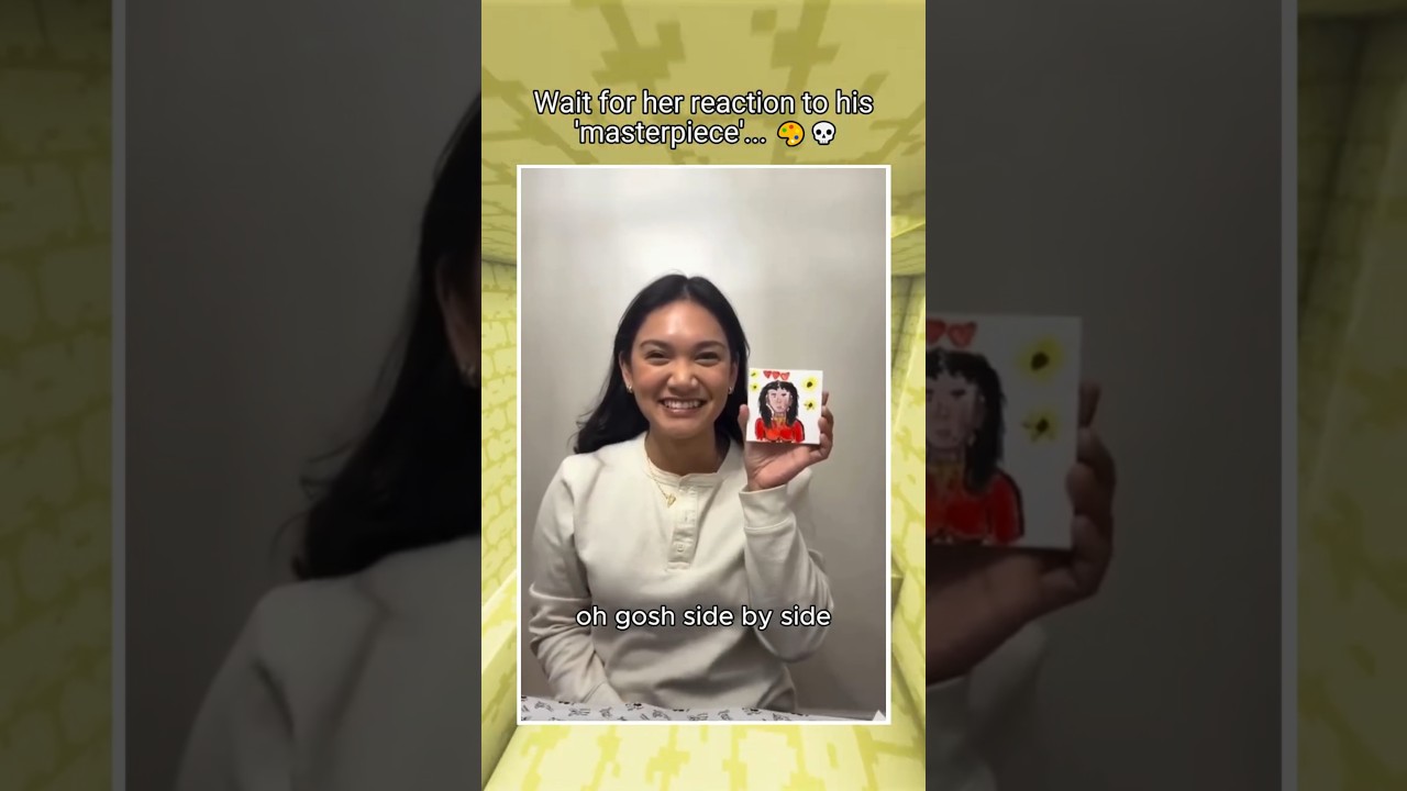 Her reaction to his drawing is pure GOLD 😂