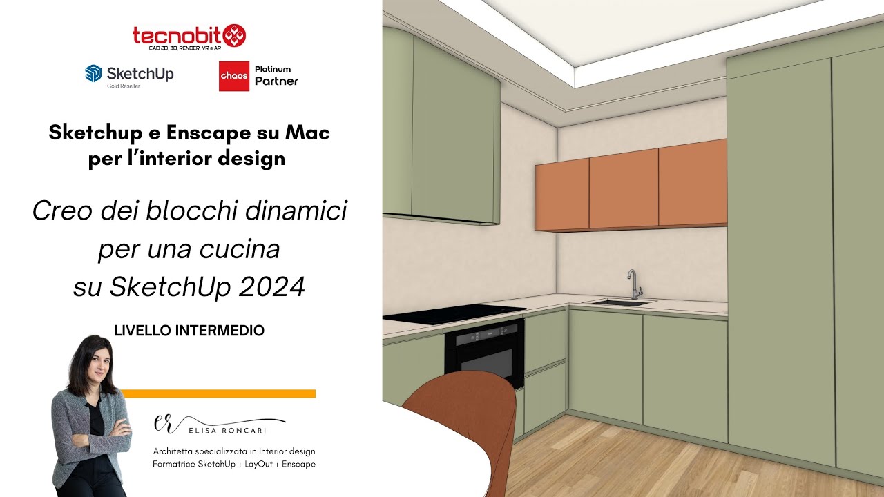 Componenti dinamici per una cucina su SketchUp 2024