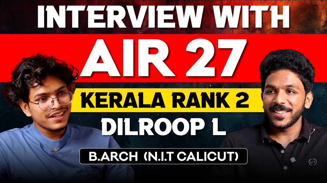 How to become an Architect | BArch | JEE Paper 2 | AIR 27, Kerala Rank 2