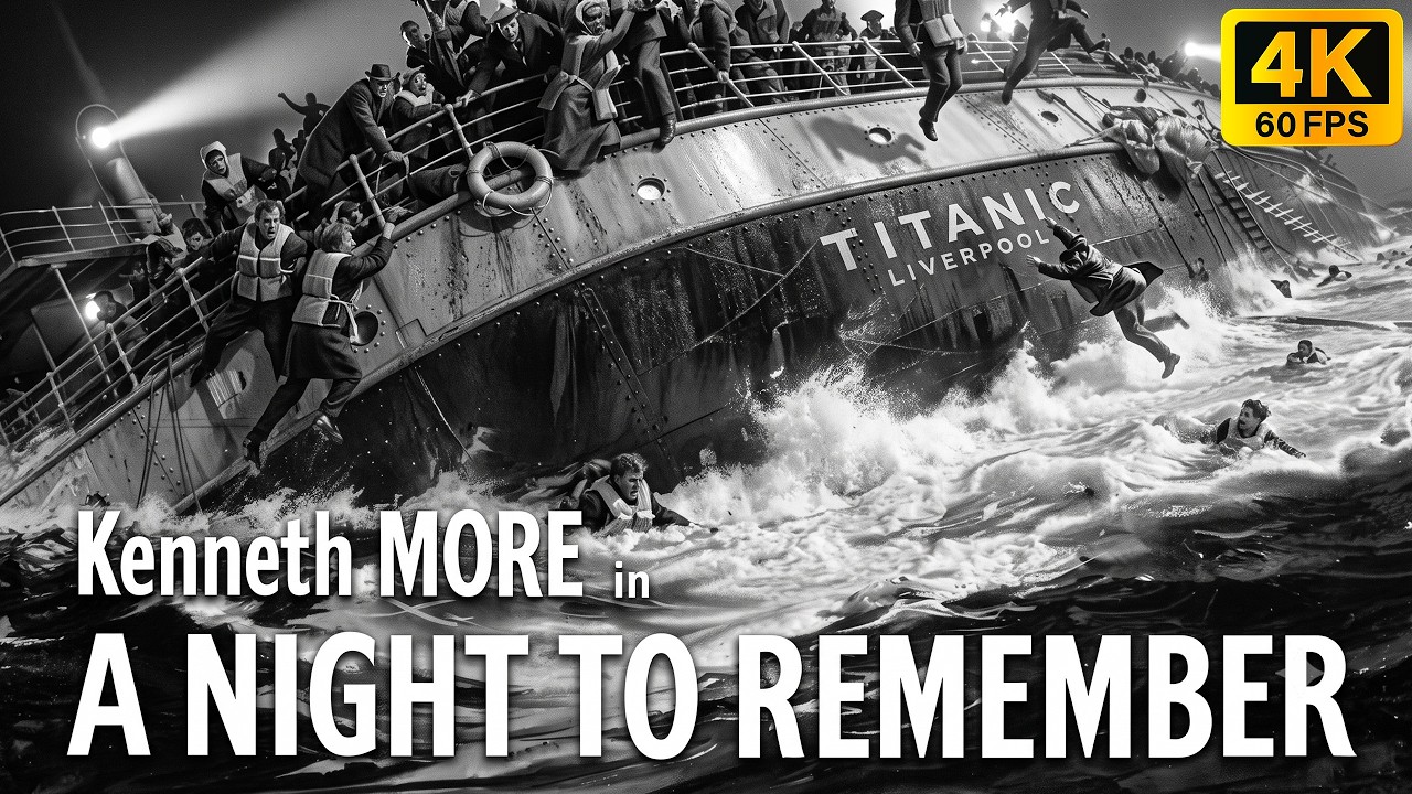 A NIGHT TO REMEMBER | Full Titanic Movie | BLACK & WHITE VERSION (1958)
