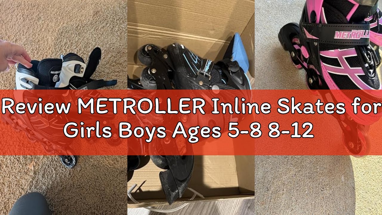 Review METROLLER Inline Skates for Girls Boys Ages 5-8 8-12 Adjustable Illuminating Wheels Inline Ro