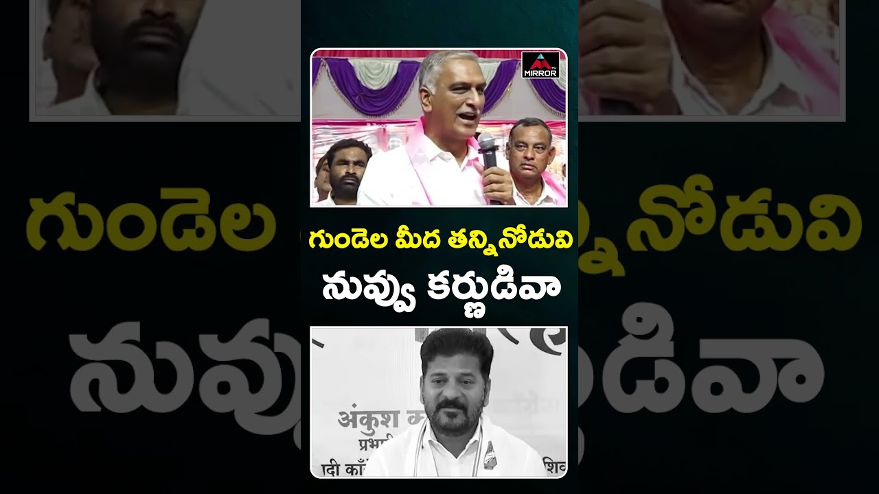గుండెల మీద తన్నినోడువి  Harish Rao Sensational Comments on CM Revanth Reddy | Congress govt | MT