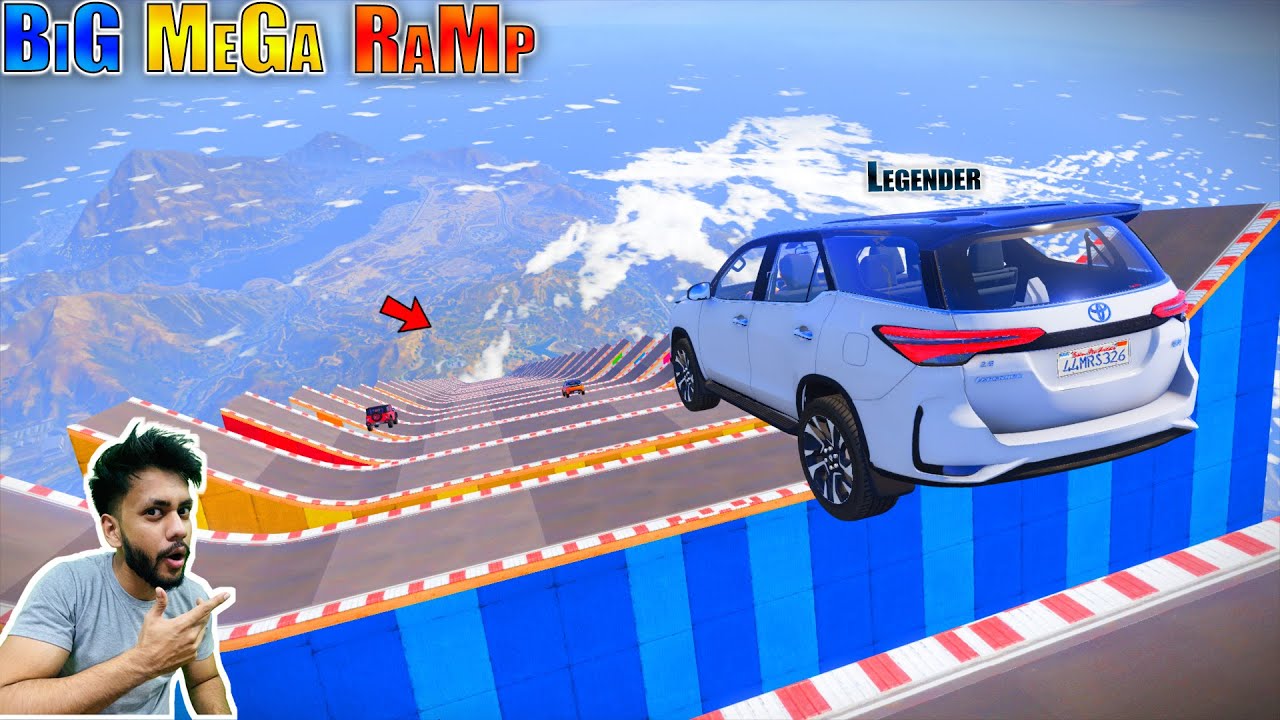 Indian Cars Vs Giant Mega Ramp GTA 5