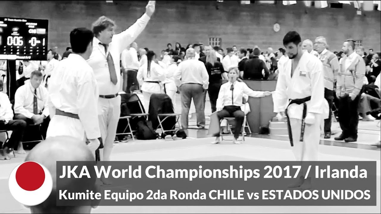 Kumite Equipo 2da Ronda CHILE vs EEUU | JKA World Championships 2017 / Irlanda