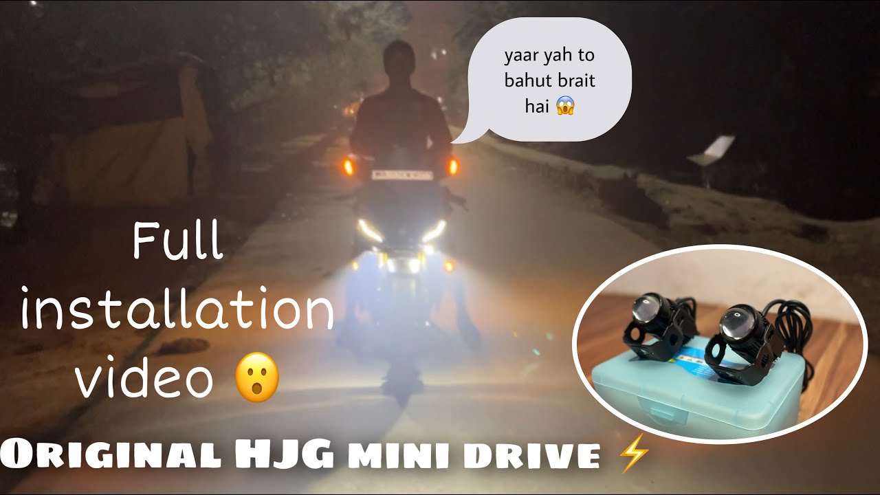 HJG original mini drive fog light || in yamaha r15v4 || dual colour fog light..