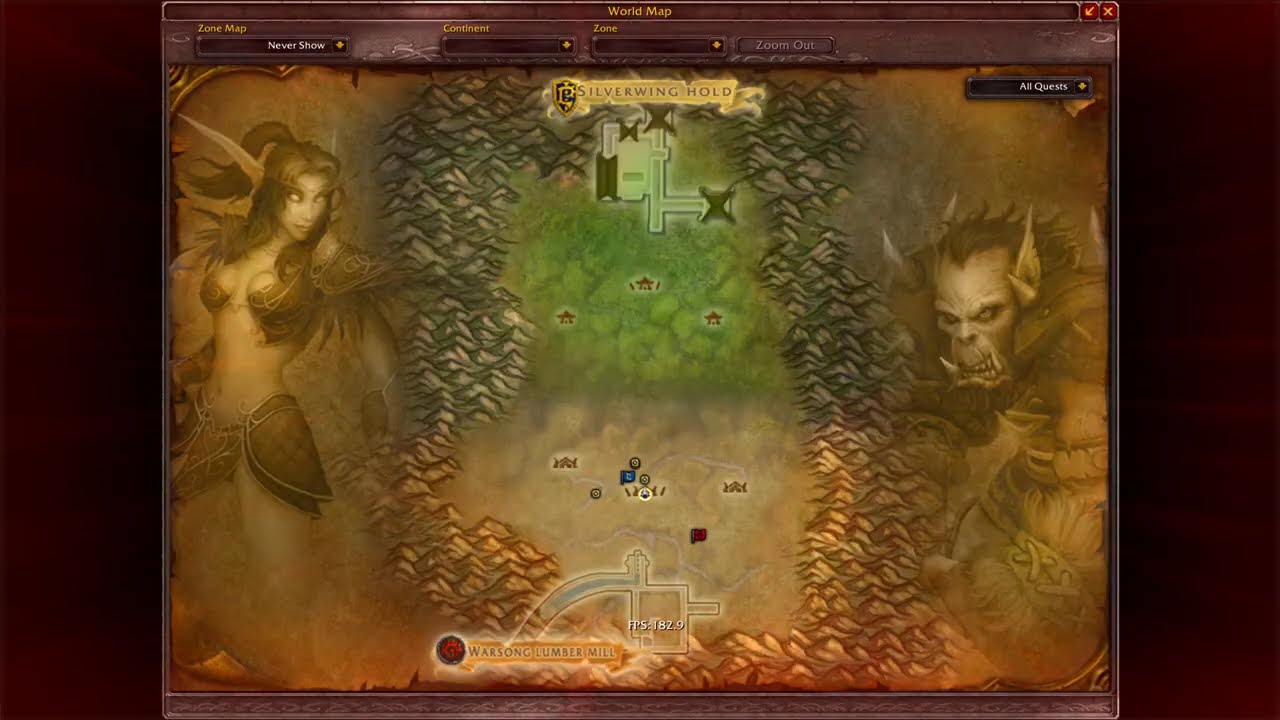 WSG on a very LOW POP server be like (Epoch WoW)