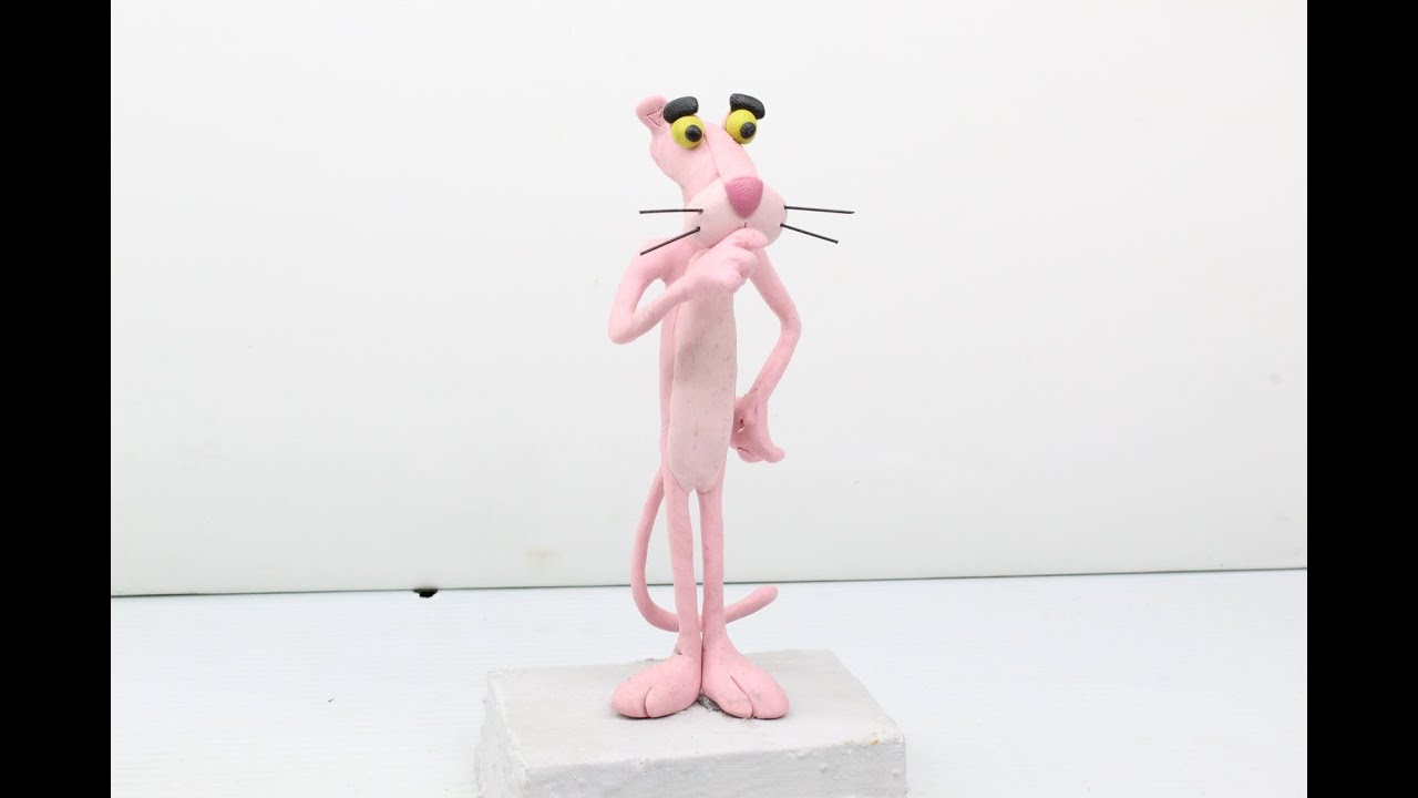 Pantera Rosa en plastilina / pink phanter in clay
