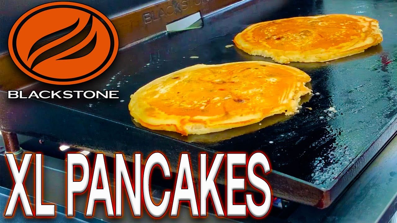 HOW TO MAKE DELICIOUS PANCAKES ON BLACKSTONE GRIDDLE - GIANT CHOCOLATE CHIP STRAWBERRY PANCAKES!