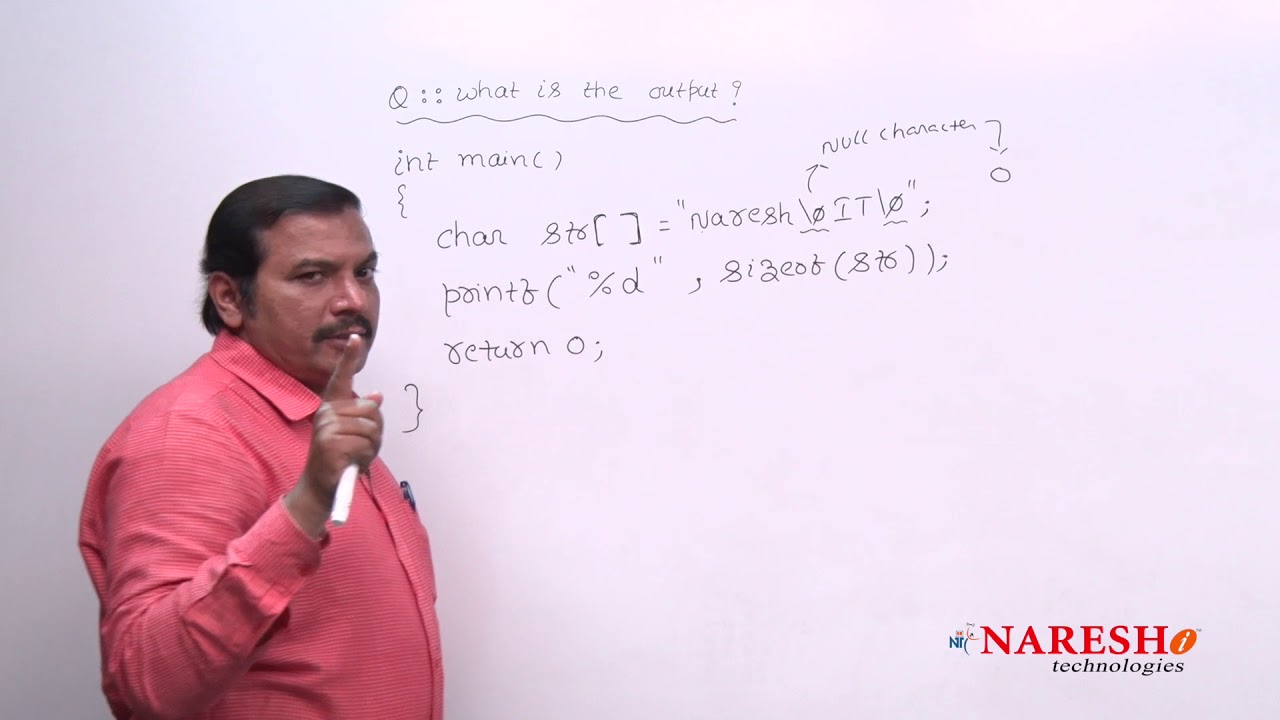 Strings | C Technical Interview Questions and Answers | Mr. Ramana