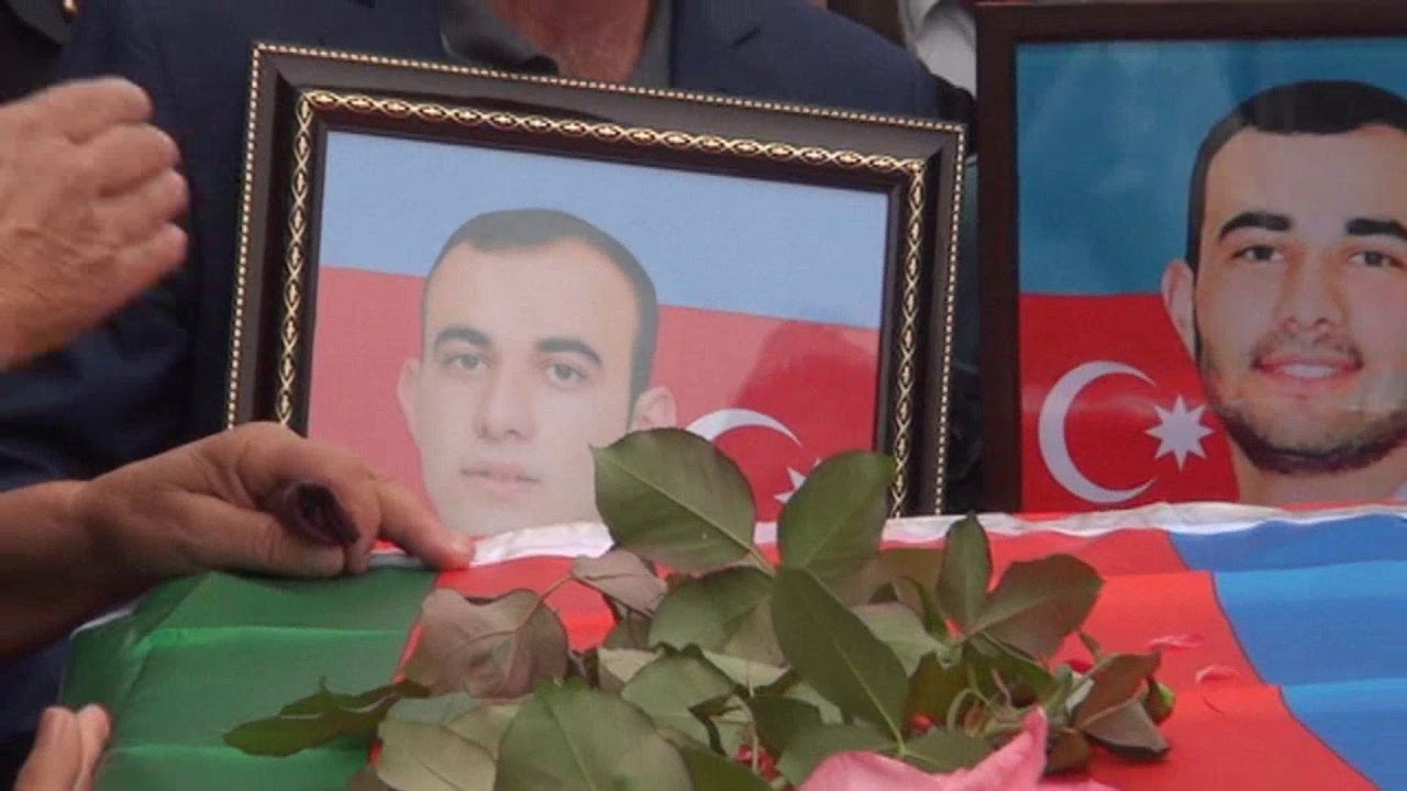 Oğuz rayon Şəhidi Paşayev Məhəbbət Vaqif oğlunun dəfn mərasimi