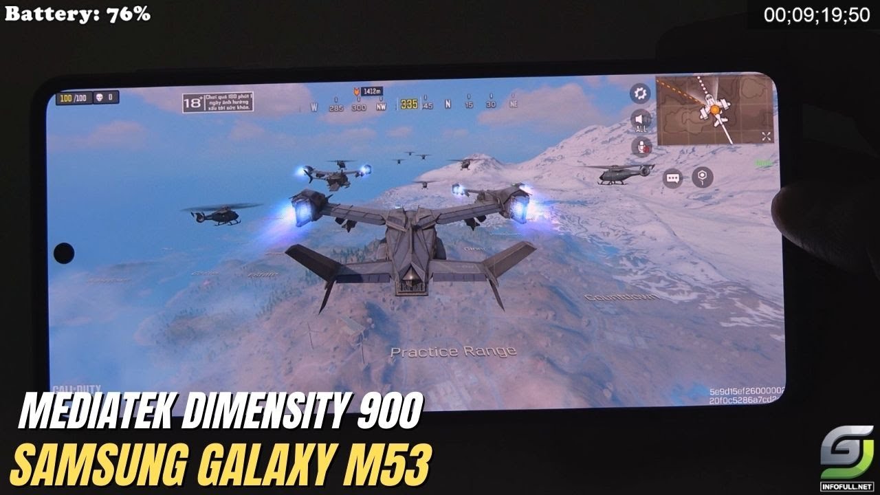 Samsung Galaxy M53 test game Call Of Duty Mobile