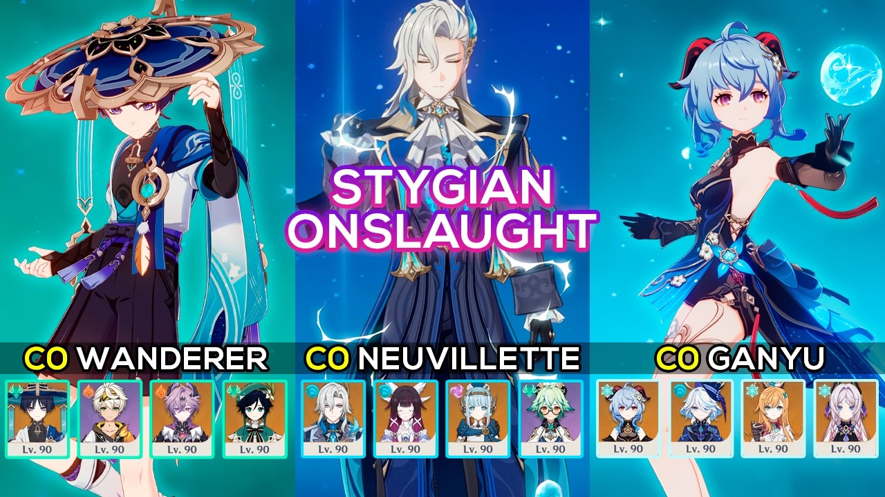 [NEW] 6.4 Stygian Onslaught Fearless | C0 Wanderer / C0 Neuvillette / C0 Ganyu | Genshin Impact 6.4