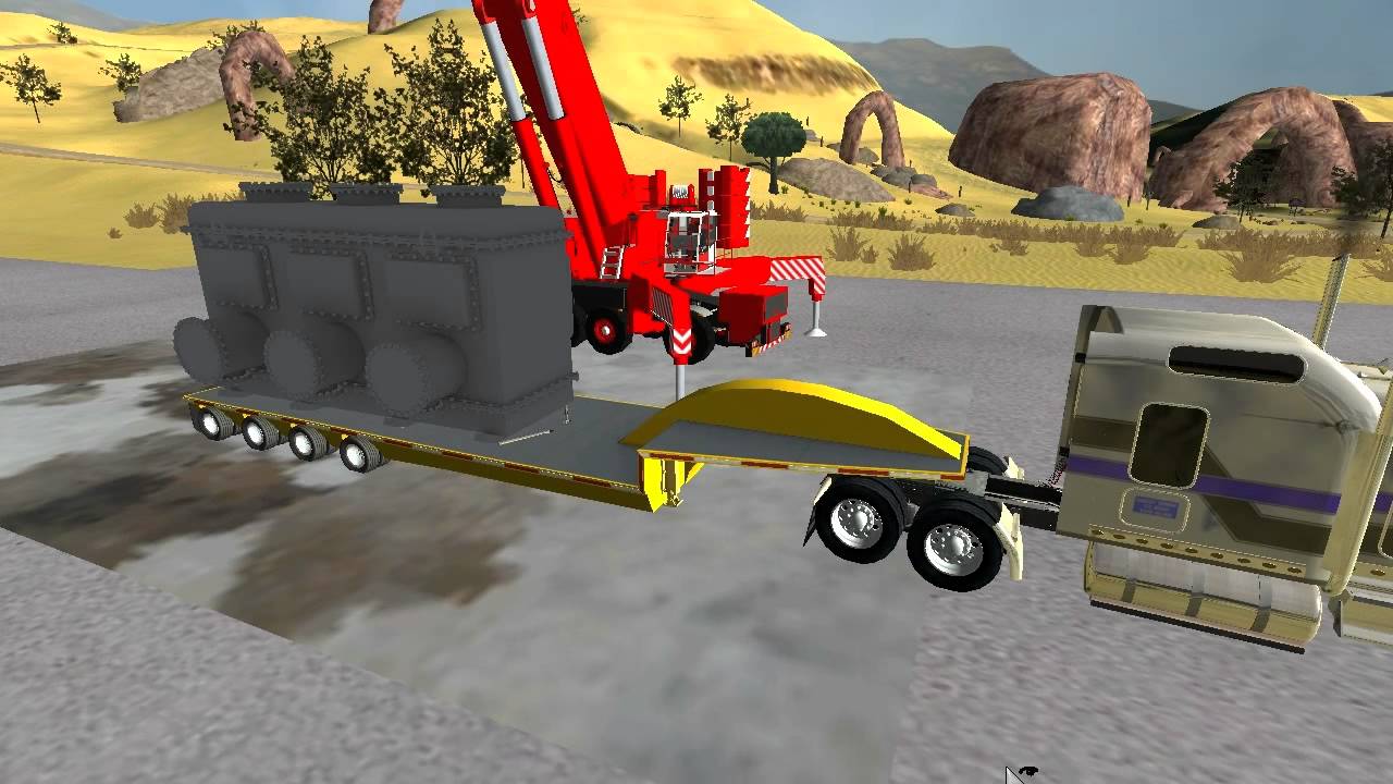 1st video using VideoStudio x4 Rigs of Rods hauling a 80 ton oil filter fail