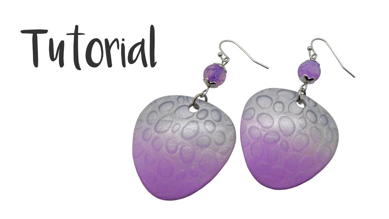 TUTORIAL Polymer clay earrings mica shift