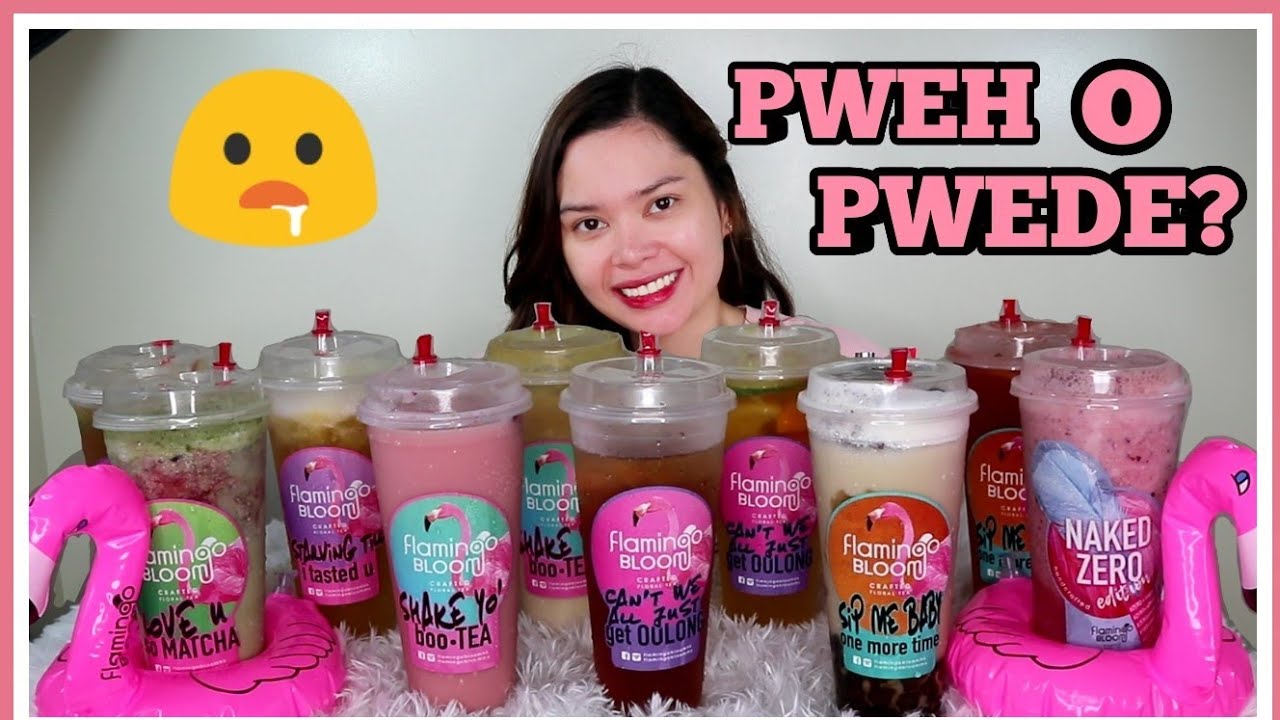 FLAMINGO BLOOM TASTE TEST | MILK TEA, FRUIT TEA AND LATTE | PWEH O PWEDE