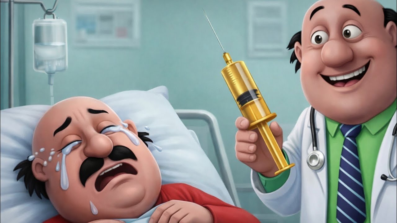 आज मंगलवार है मोटू को बुखार है 🤒 | Motu Patlu Funny Hospital Song | Kids Hindi Rhyme