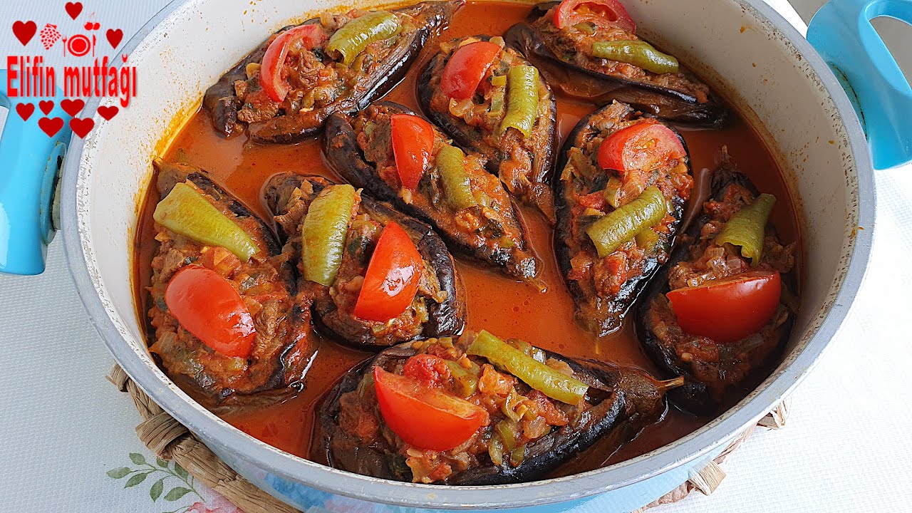 Мясовые рецепты карниияр (турецкий фаршированный баклажан с мясом)