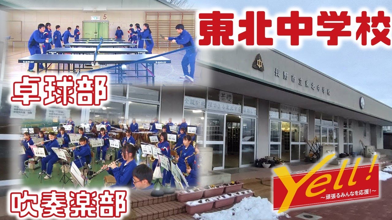 【Yell! ～頑張るみんなを応援！～】東北中学校　吹奏楽部・卓球部（4月後半放送）