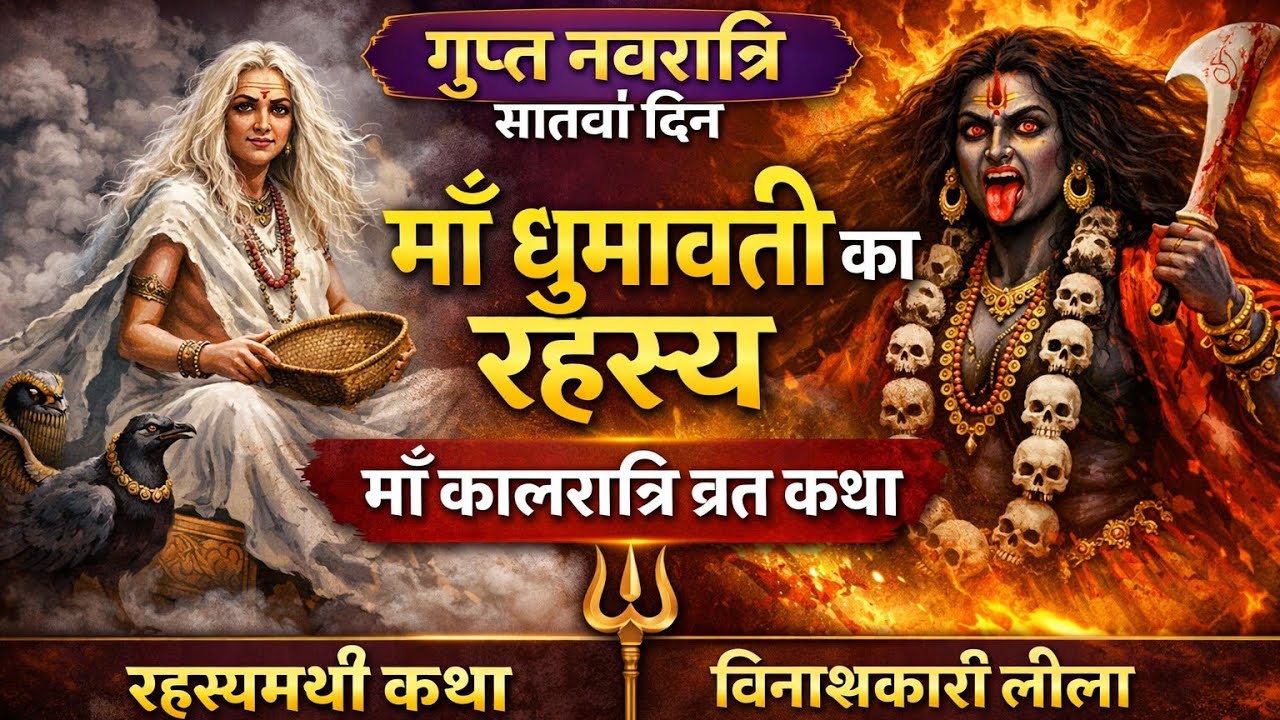 गुप्त नवरात्रि सातवां दिन | माँ धूमावती की रहस्यमयी कथा |माँ कालरात्रि व्रत कथा |Gupt Navratri Day 7