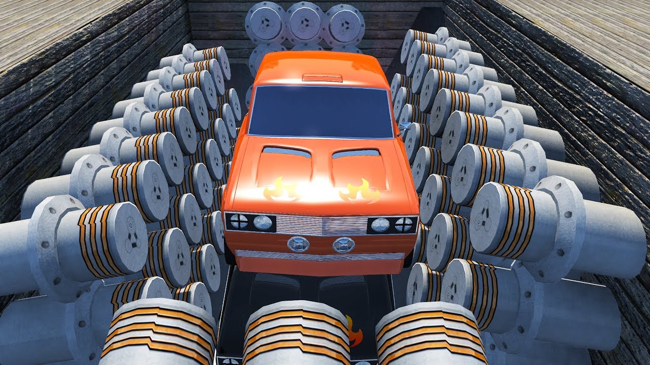 Beamng drive - Hydraulic Press Crushes Cars #8