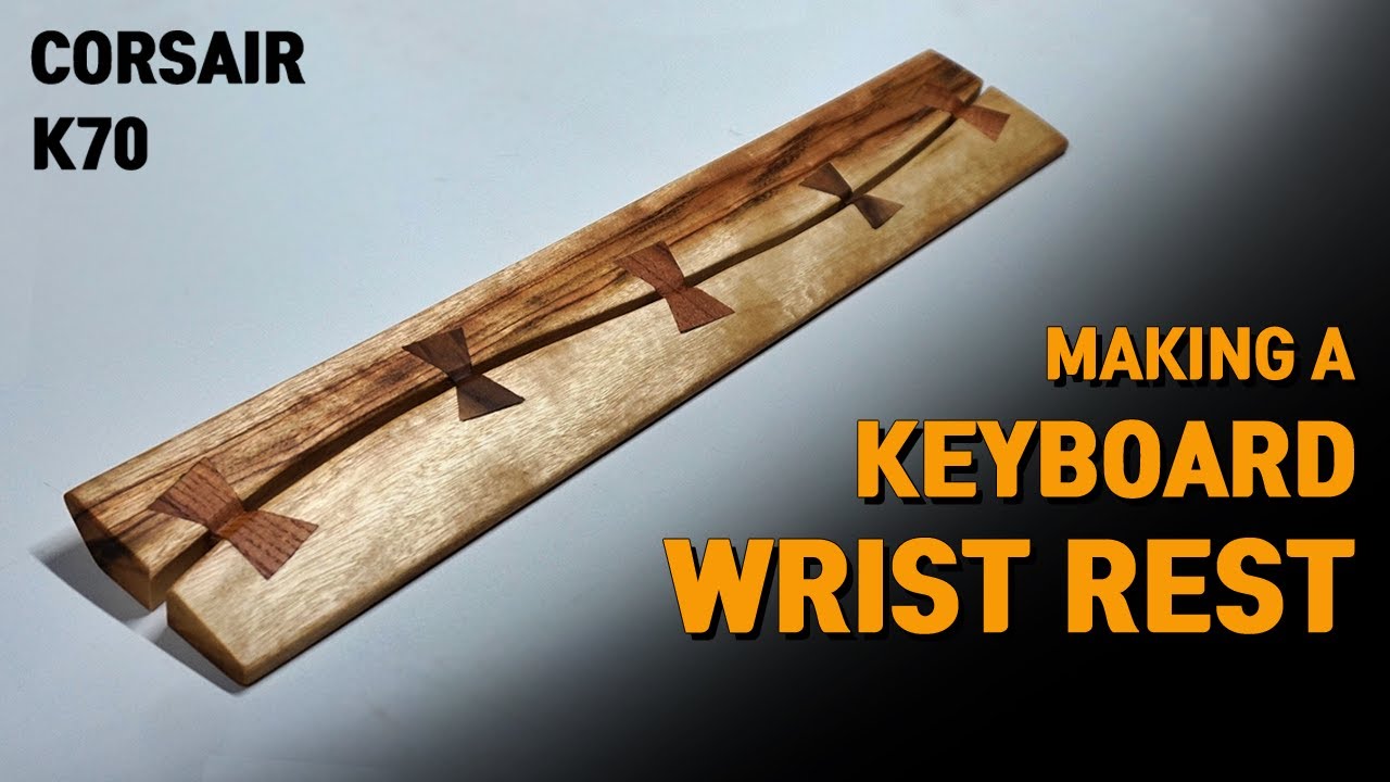Making a Wooden Keyboard Wrist Rest | Woodworking Bowtie Splines