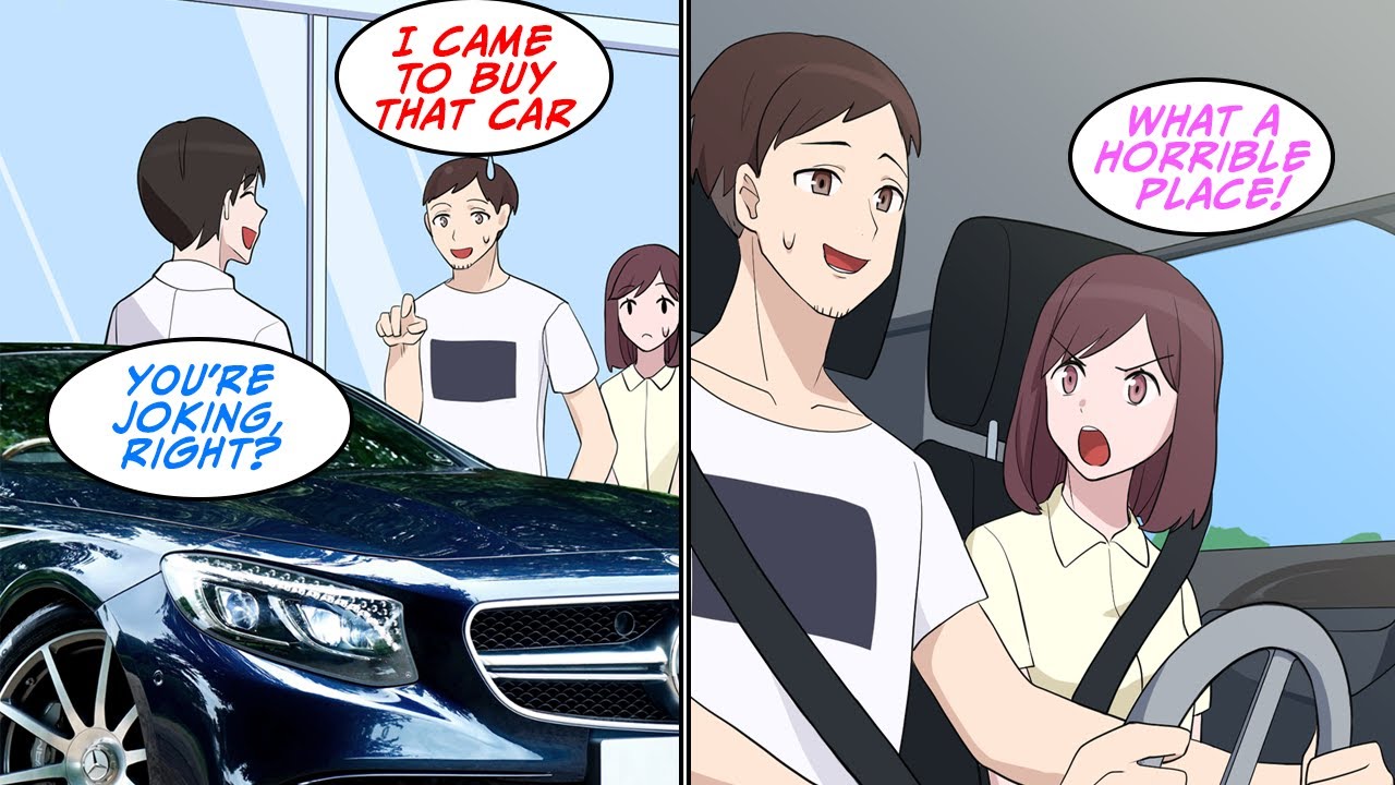 I went to a car shop with my fiancee, but they basically kicked us out [Manga Dub]