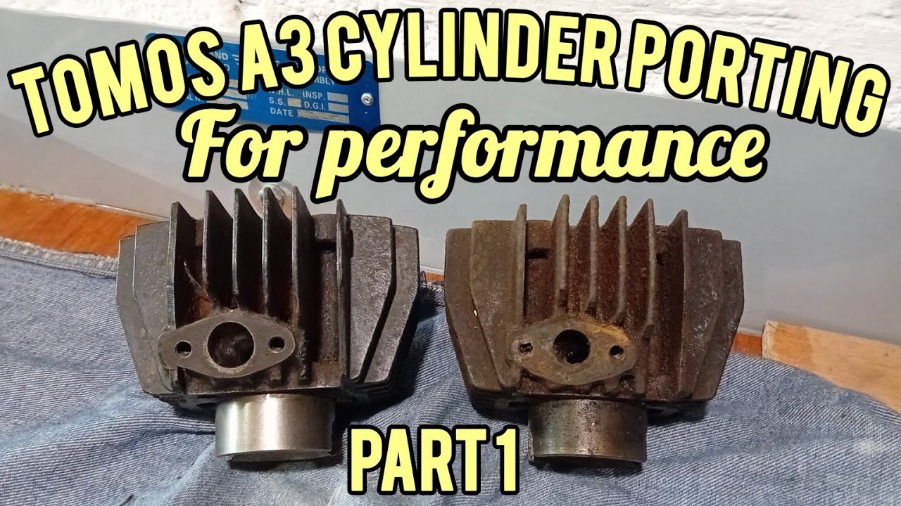 Tomos A3 stock 50cc cylinder tuning for  performance part 1. cylinder porting.
