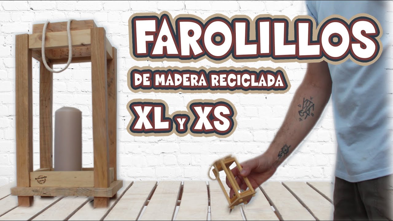 CÓMO HACER UN FAROLILLO  de madera muy fácil con madera de palets reciclados