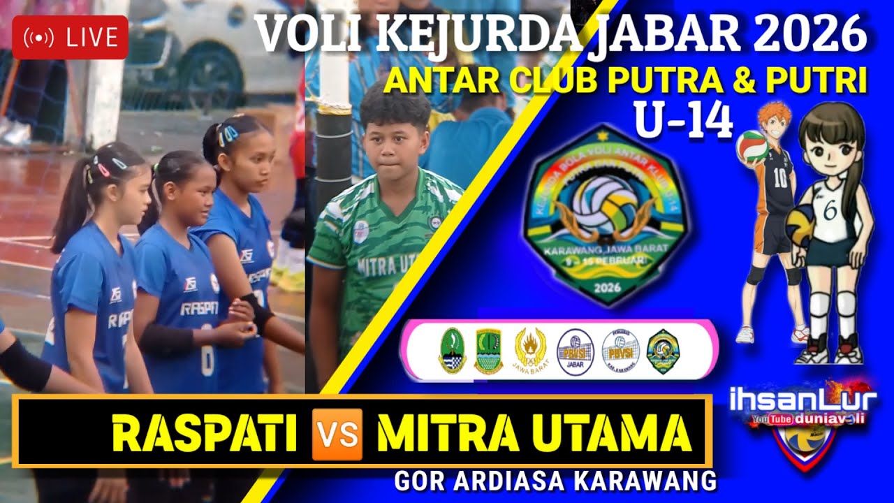 LIVE KEJURDA JABAR 2026 RASPATI SUMEDANG 🆚 MITRA UTAMA VOLI | KARAWANG