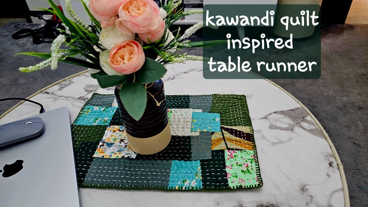 kawandi quilt inspired table mat/#handmade #quilting #diy #marga #quilting