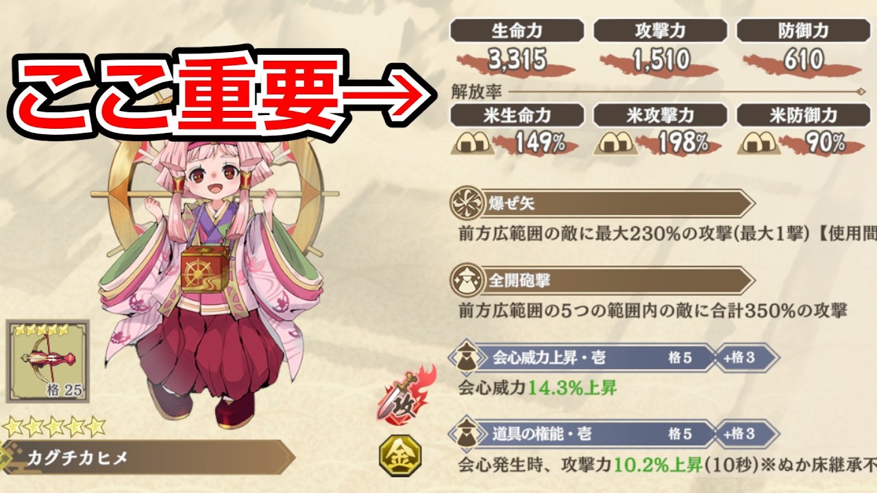 キャラ性能と稲作効率まとめ【天穂のサクナヒメ～ヒヌカ巡霊譚～】