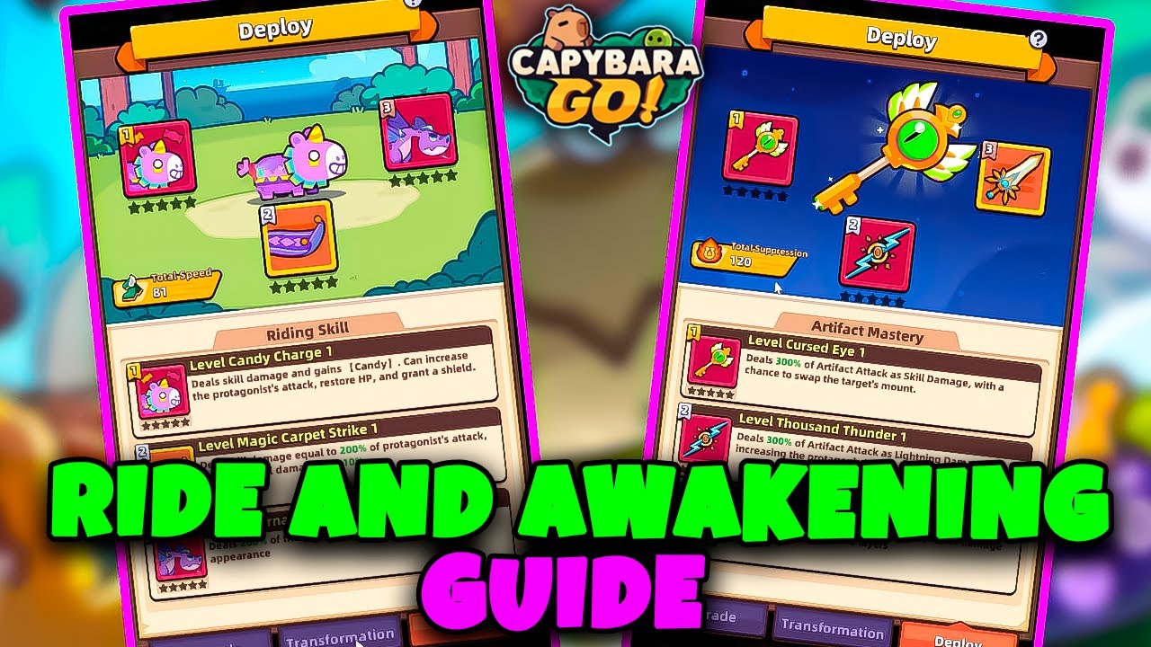 RIDE AND AWAKENING MOUNT/ARTIFACT GUIDE // CAPYBARA GO!