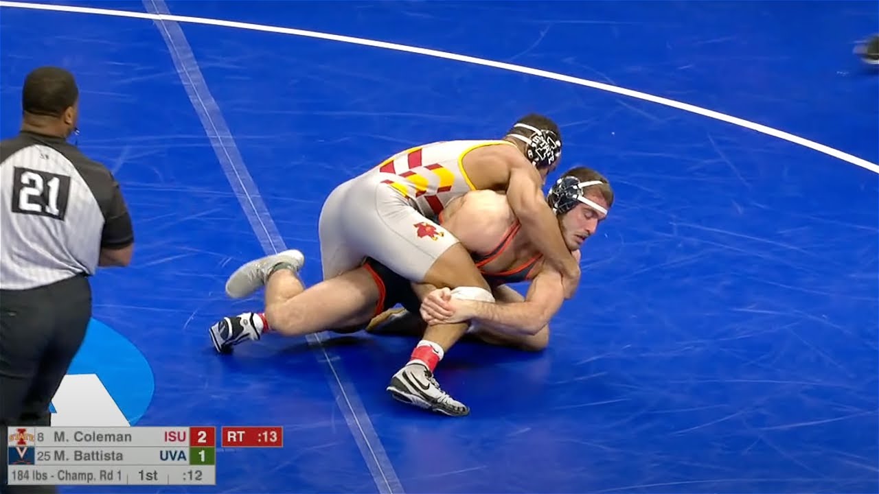 184lbs Marcus Coleman (Iowa State) vs Michael Battista (Virginia)