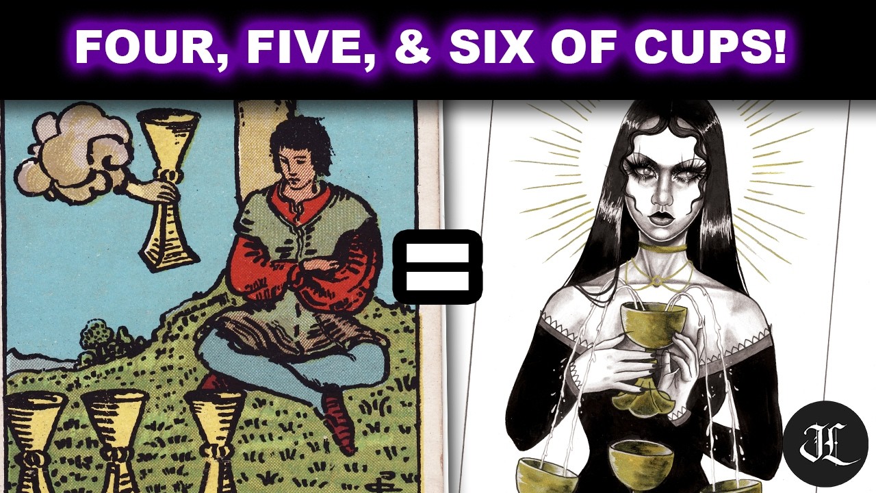 Creating My Tarot Deck -Four, Five, & Six of Cups!