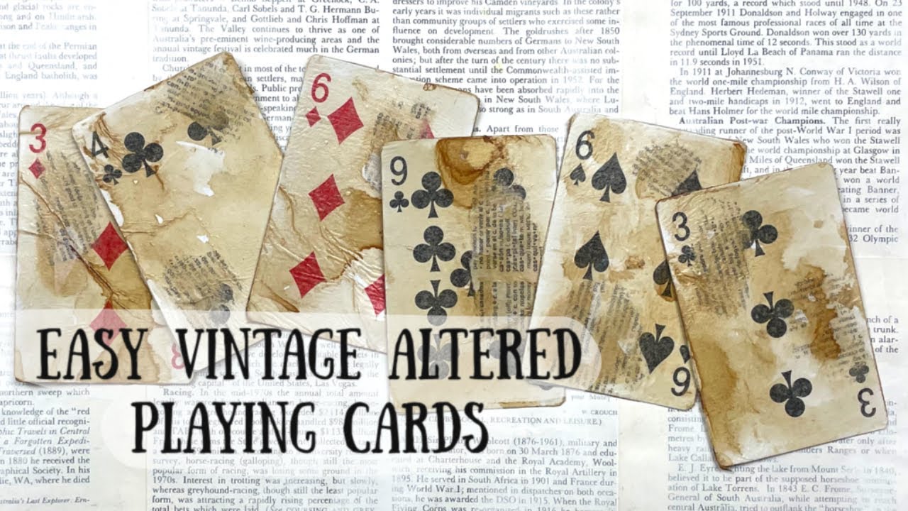 No Inks? No Problem! Create vintage altered playing cards without fancy products 🦋ShanoukiArt 🦋🧿