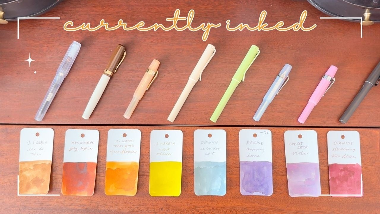September Currently Inked ✒️ late summer / early fall inks with Lamy & Kaweco fountain pens