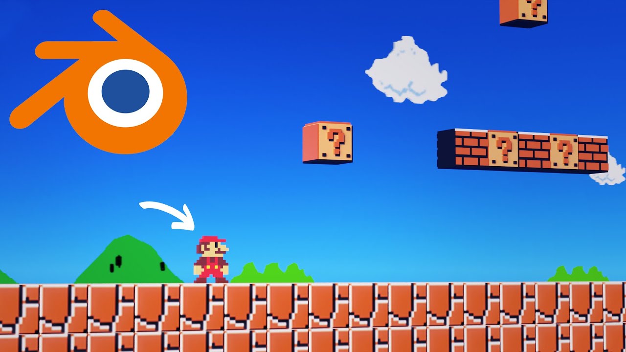 Создайте свою собственную анимацию Марио в Blender! #b3d #mario