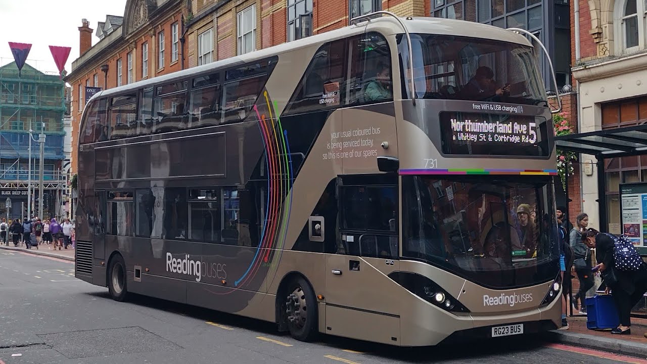 [New tech] Reading Buses 731 RG23BUS@Emerald 5 (Northumberland Avenue Terminus --Station Road)