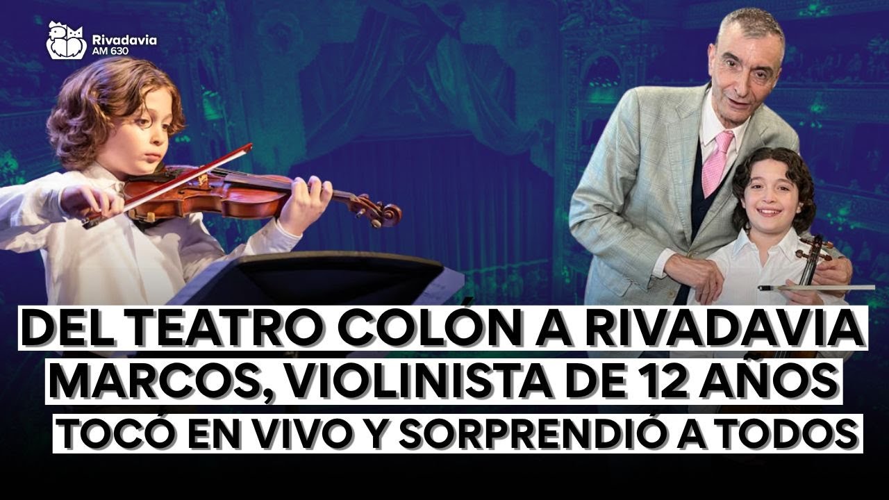 🔴Del COLÓN a RADIO RIVADAVIA: MARCOS, VIOLINISTA de 12 AÑOS, TOCÓ en VIVO Y SORPRENDIÓ A TODOS