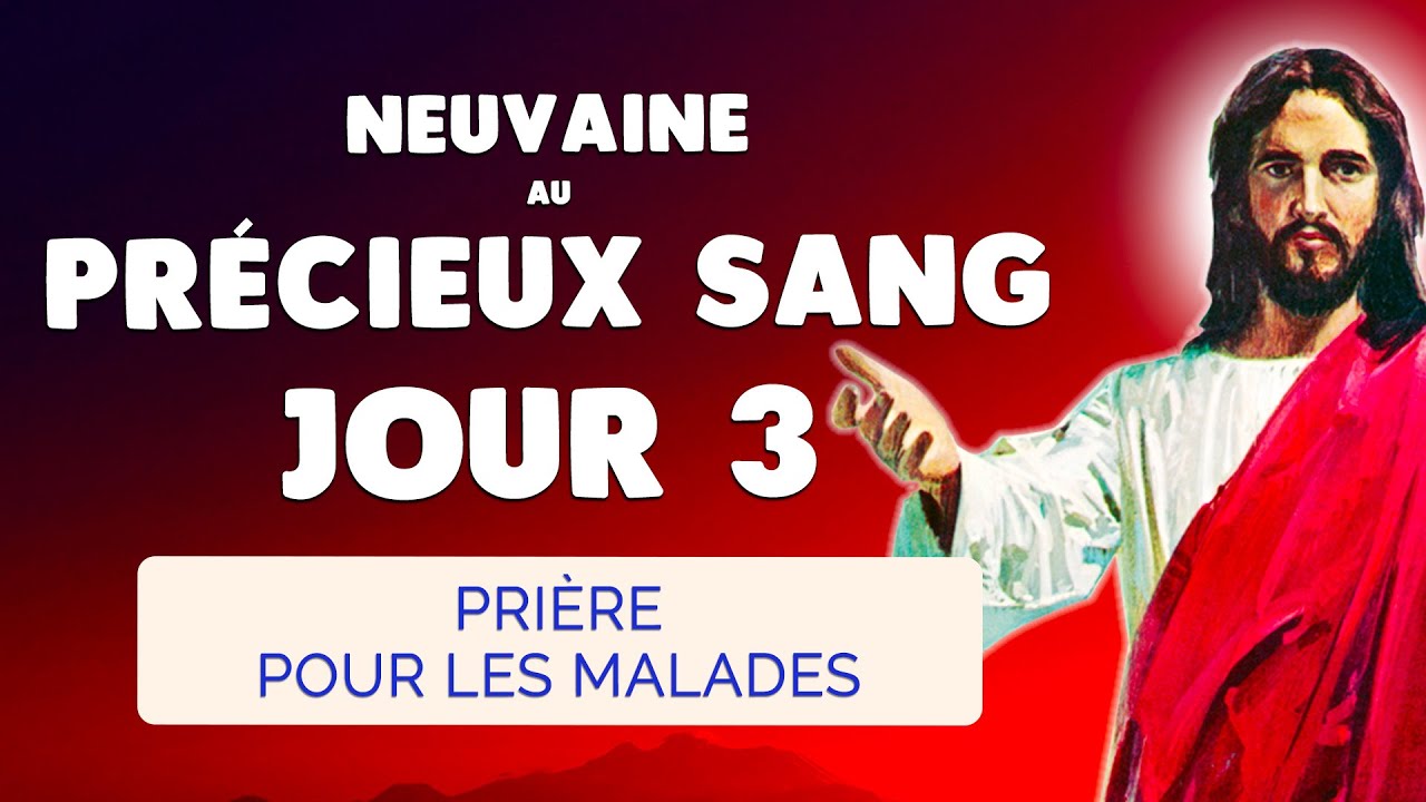 🙏 NEUVAINE au PR&Eacute;CIEUX SANG jour 3 🙏 Pri&egrave;re pour les MALADES